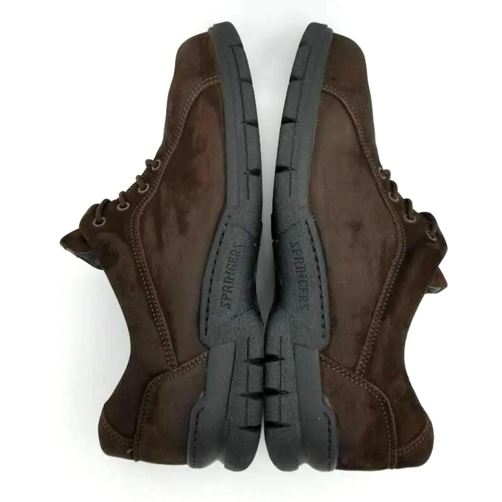 Clarks Springers Oxford Suede Leather Lace Up Shoes Brown Round Toe Size 8 - Image 8