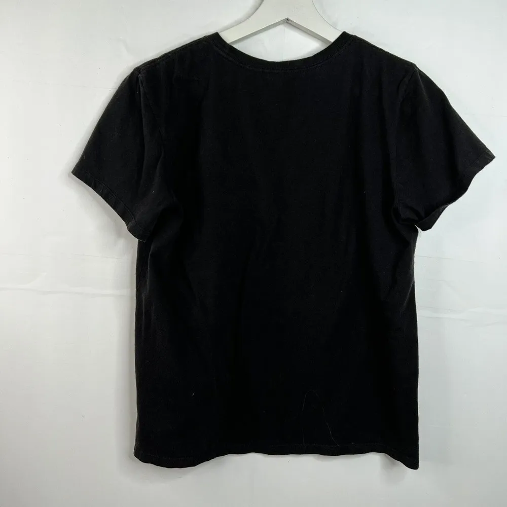 Patagonia Size M Flying Fly Fish Organic Pocket Tee Crew Neck Short Sleeve Black - Image 4