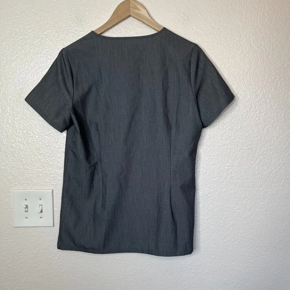 Figs Technical Collection Gray Scrub Top S style W18SW1001 short sleeve - Image 8