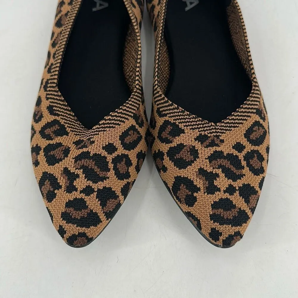 NWOT Mia Women's 1889 Animal Print Pointed Toe Ballet Flats Brown Size‎ 6.5 - Image 3