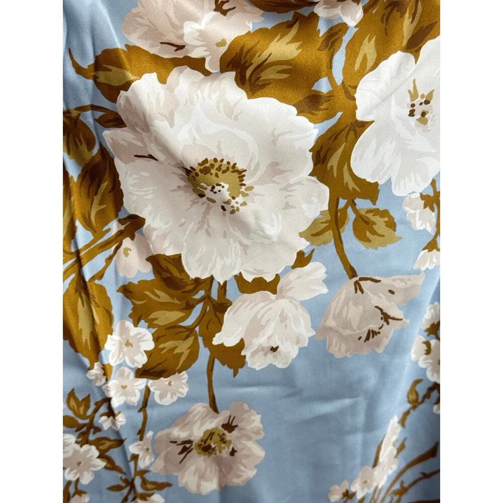 Reformation Casette Silk Dress in Serene Sz.10 NWT Preppy Bohemian Party Wedding - Image 7