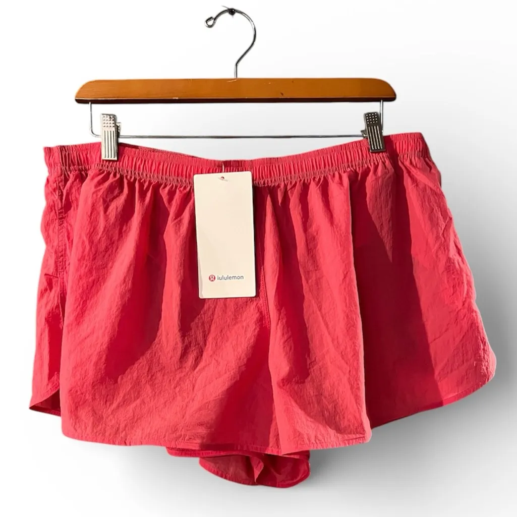 Lululemon Mid-Rise Running Short 3” Lined Sz XL Gym Yoga Desert Red LW7DE0S NEW - Image 2