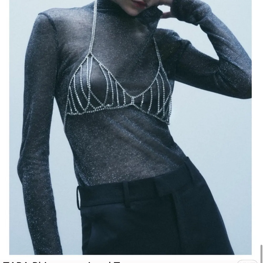 NWT Zara Rhinestone Jewel Top - Image 9