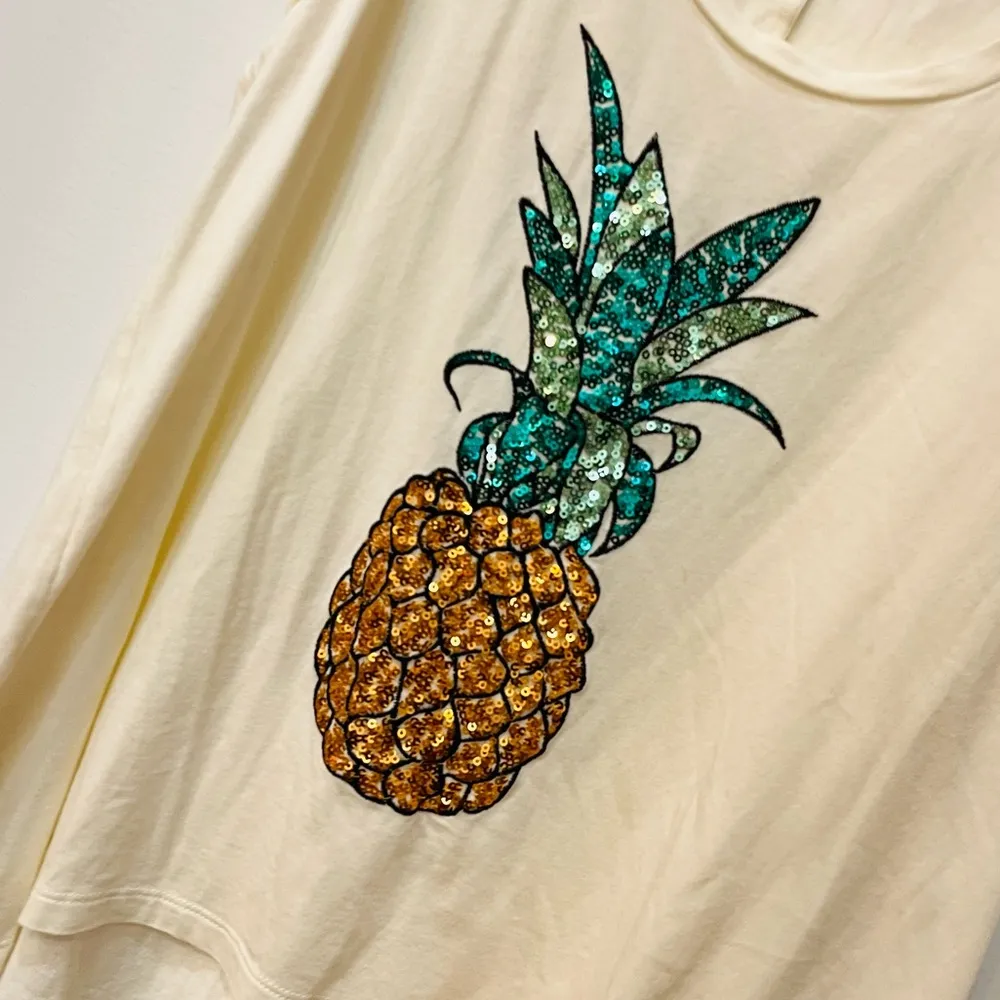 Express pineapple summer tank top blouse size small - Image 2