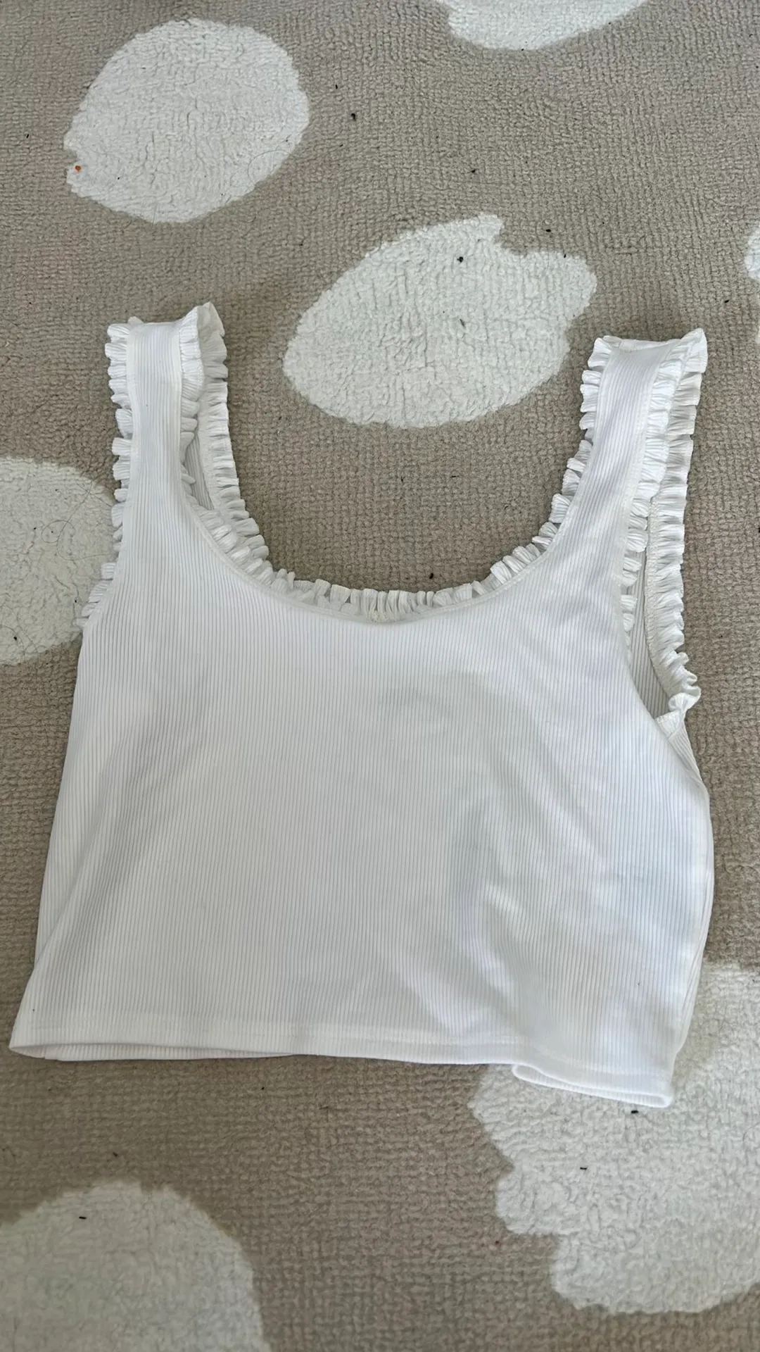 ruffle strap cropped tank - Image 3