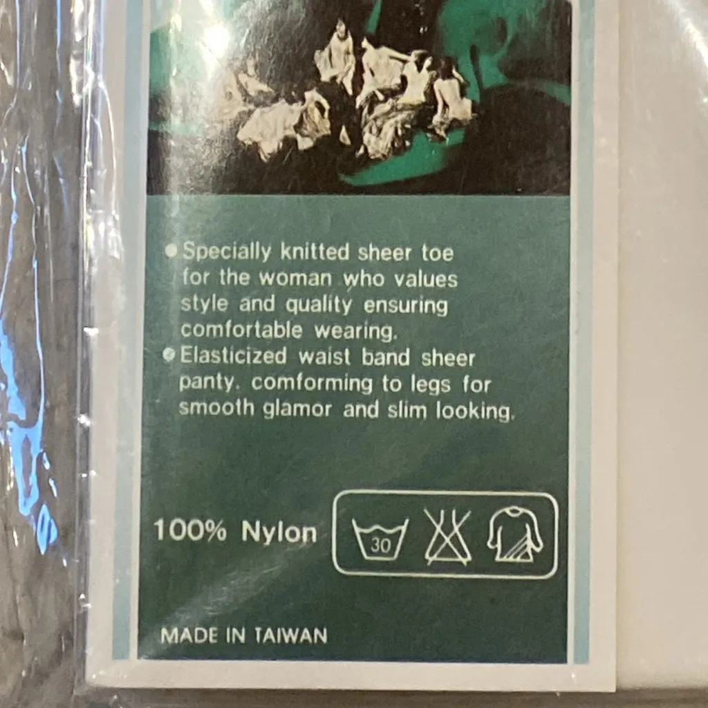 VINTAGE NYLONS “PATTERNS” Sheer Panty Stockings NOS 6 PACK White - Image 4