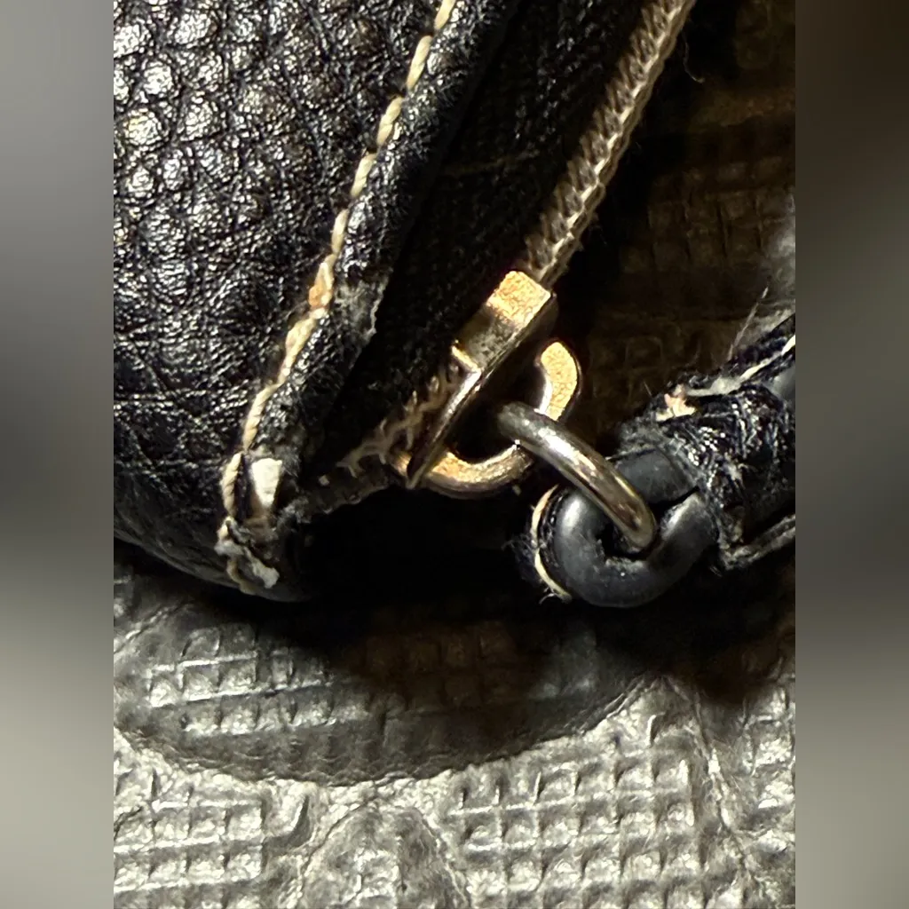 Nine West  Textured Black Zip-Around Wallet - Image 8