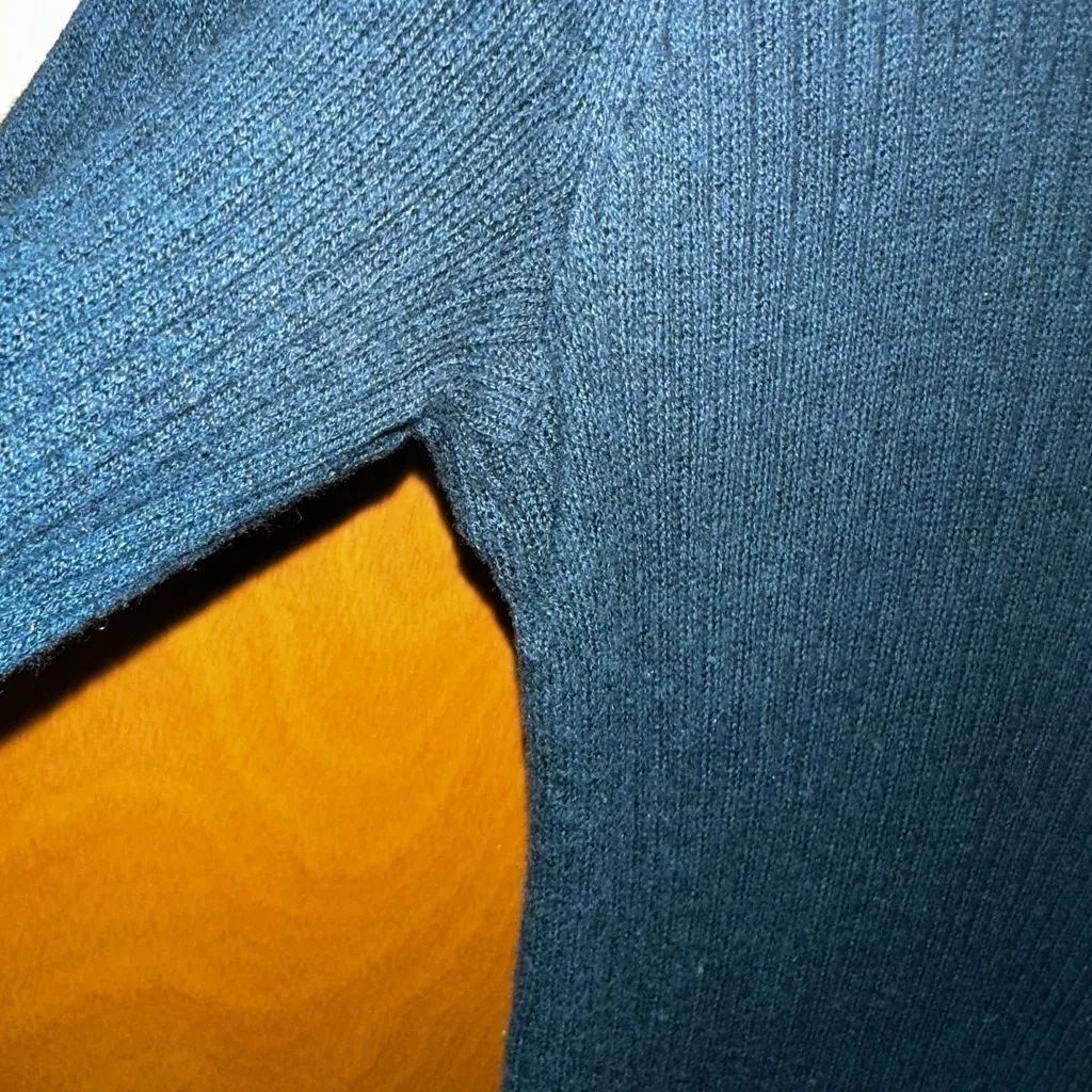 Rock & Republic Ombré Keyhole Studded Long Sleeve High Low Blue XL Sweater - Image 5