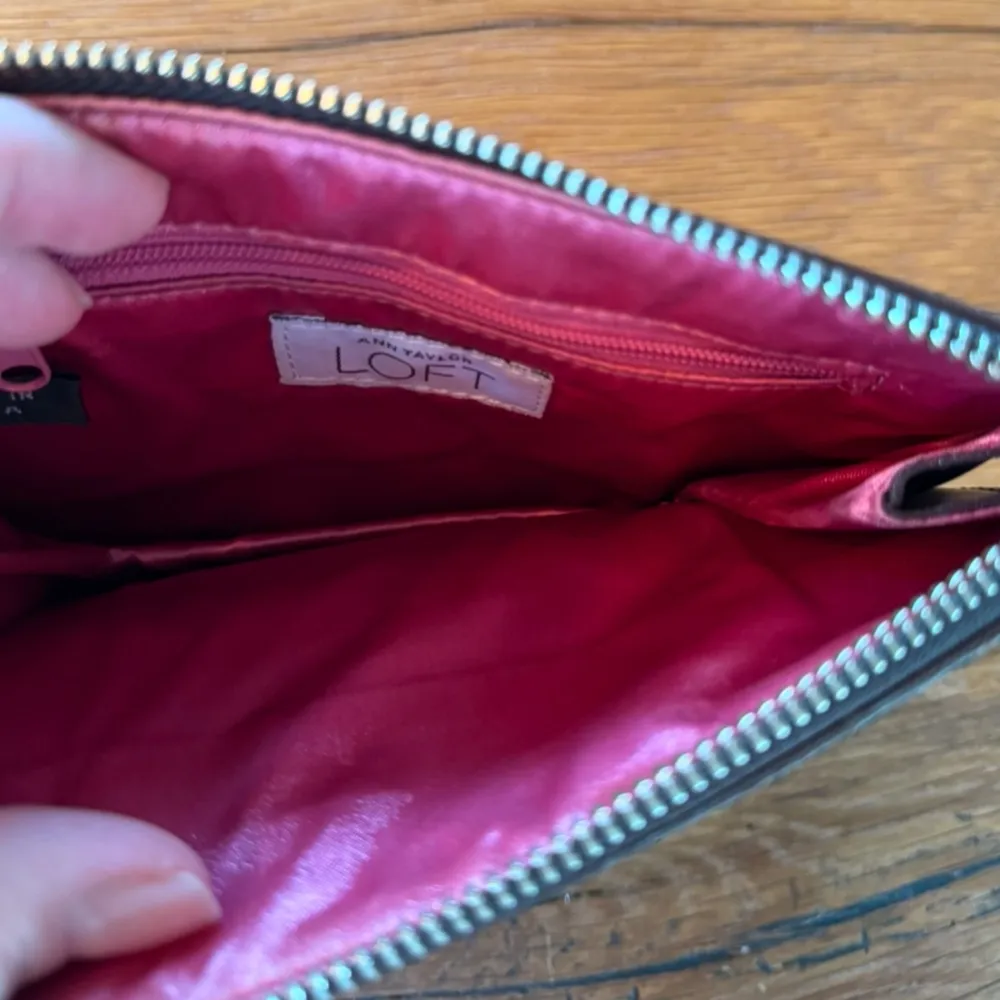 LOFT Ann Taylor Real Animal Hair Wristlet Wallet Clutch Purse - Image 4