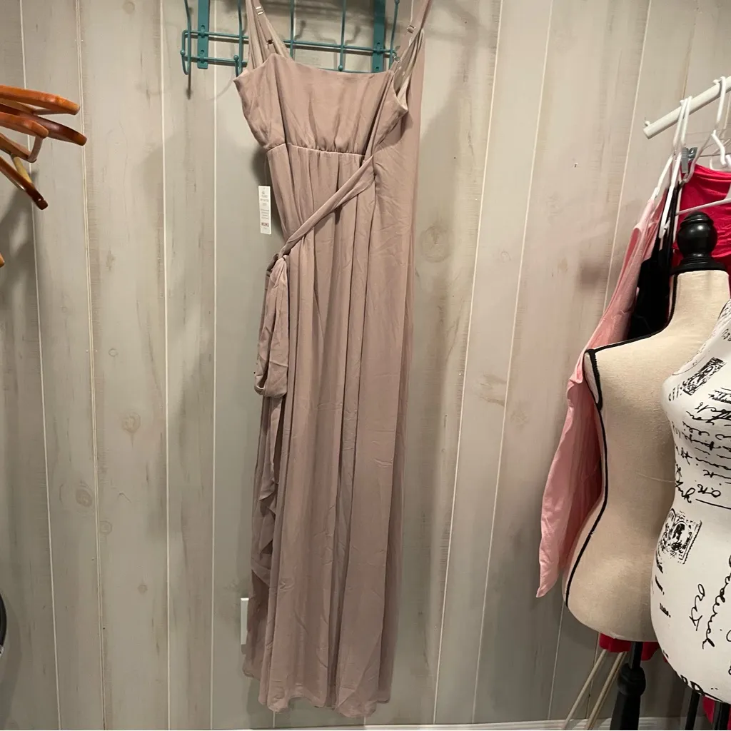 Show me your mumu liz maxi wrap dress light putty cream beautiful NWT flowy - Image 5