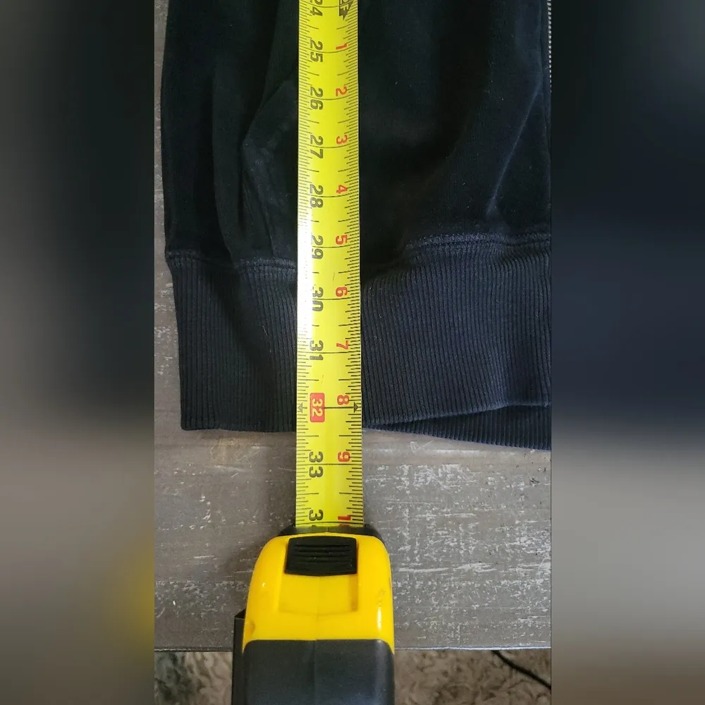 Juicy Couture Womens Black Front Zip Velvet Velour Hooded Dress Size S - Image 10