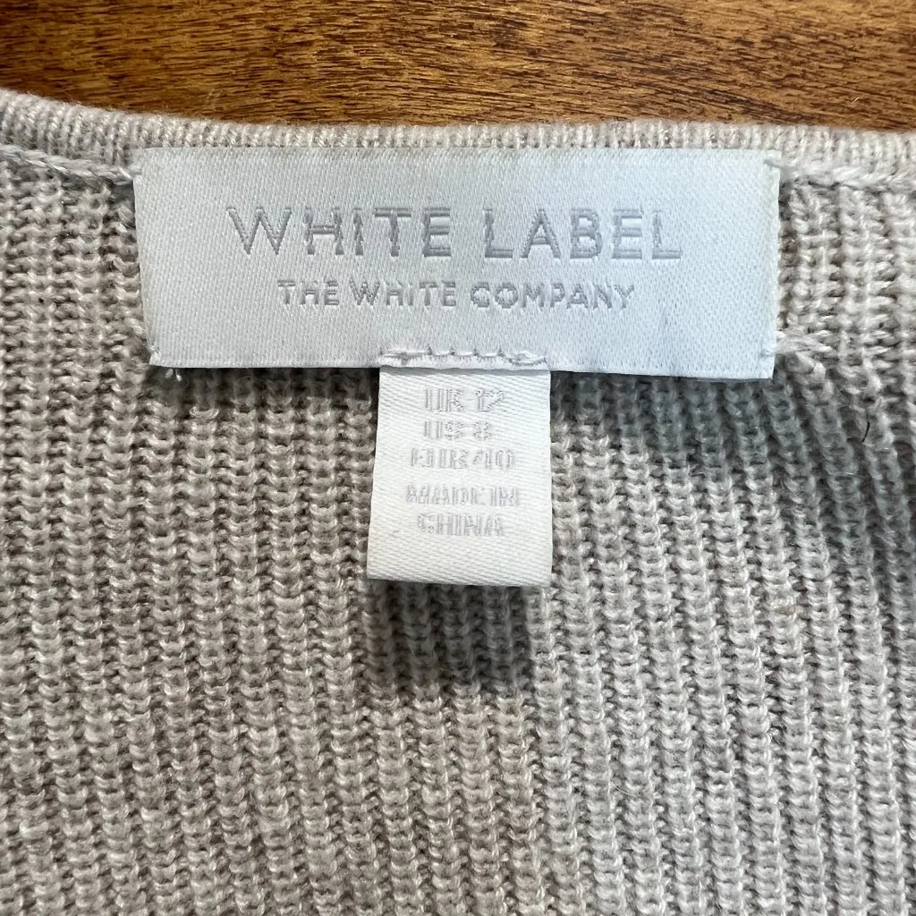 White Label The Company Tunic Sweater 8 Wool‎ Cashmere Ribbed Bell Sleeve V - Image 9