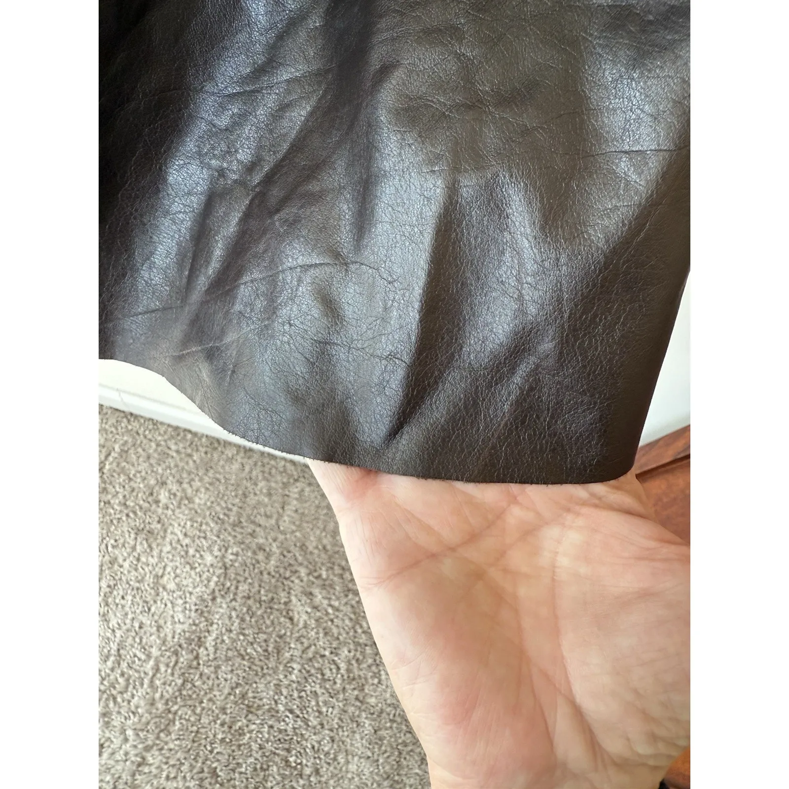 Vintage Maglia Brown Leather long A - Image 3