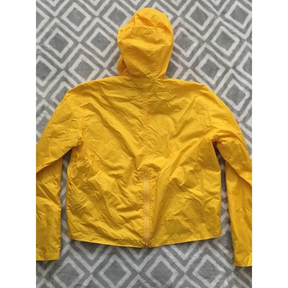 Vtg Y2K Tommy Girl Hilfiger Yellow Jacket Windbreaker Star Bell Sleeves L - Image 11