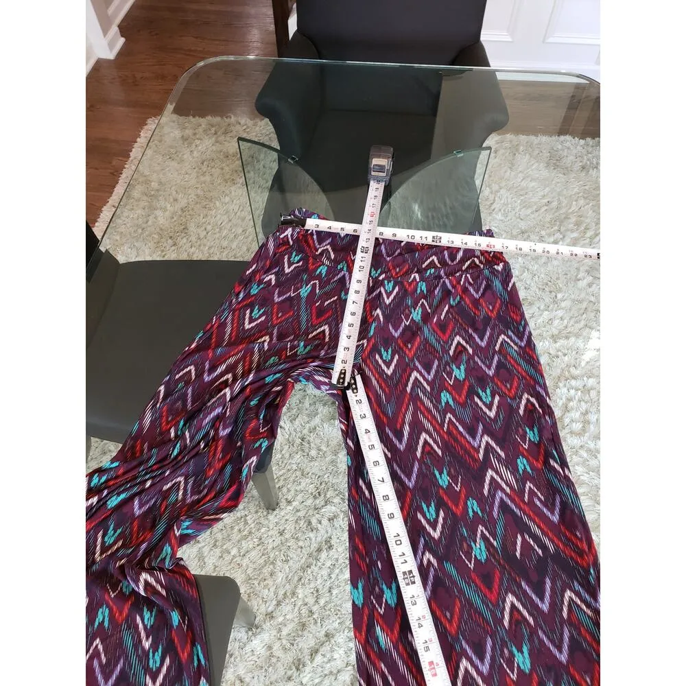Cato Women's Wide Leg Palazzo Pants Size 2X 18W Boho Tribal Print Stretch - Image 10