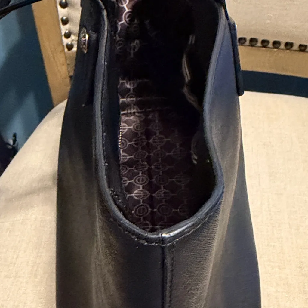 Henri Bendel Black Canvas Leather Tote Bag - Image 15