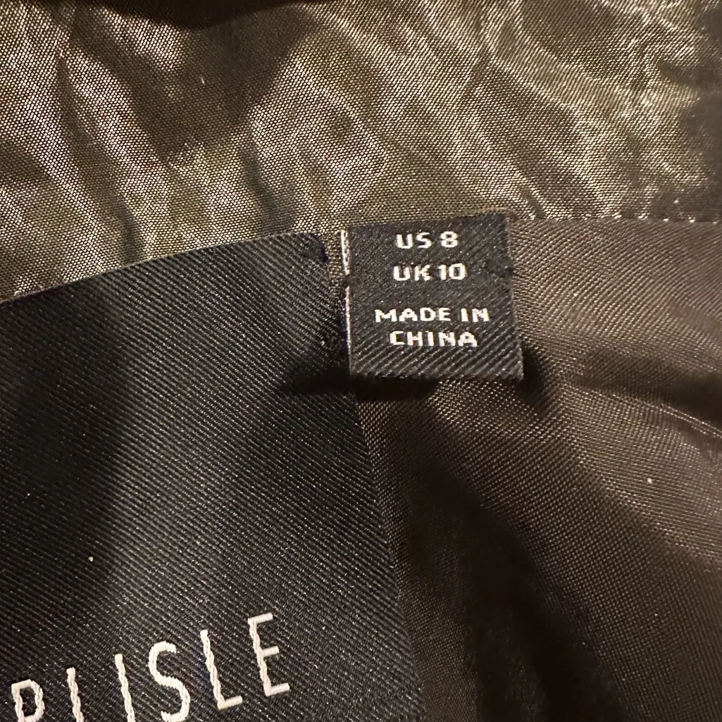 Vintage Carlisle Metallic Crinkled Double Breasted Green 3/4 Sleeve Pea Coat 8 - Image 6