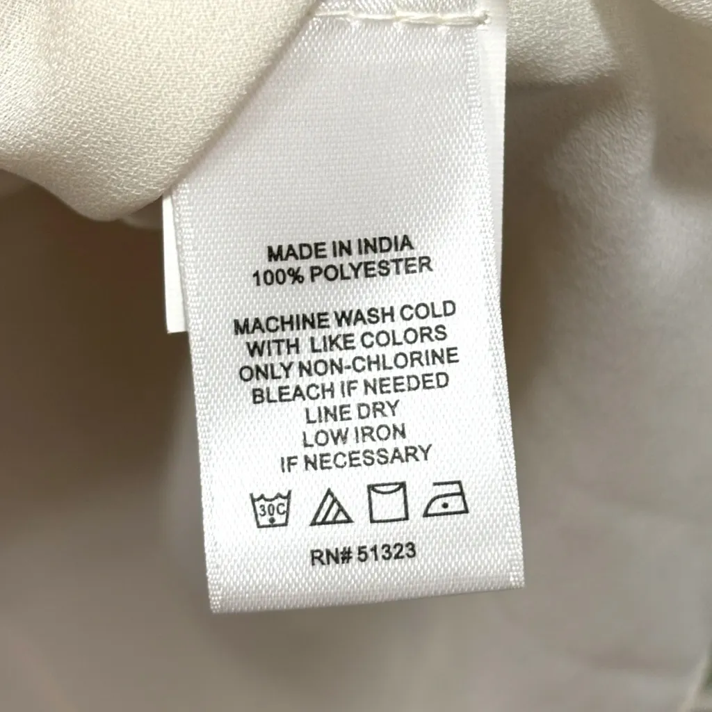 Parker Soft White Floral Botanical Print Lined Green Pink Skirt Size NWT Size 2 - Image 8