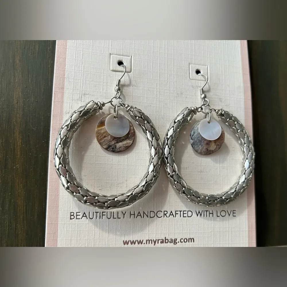 NWT Myra bag hoop earrings Silver - Image 4