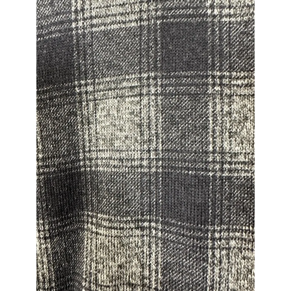 Eddie Bauer Grey Plaid Full Zip Fleece Sweater Women's Size Large - Image 6