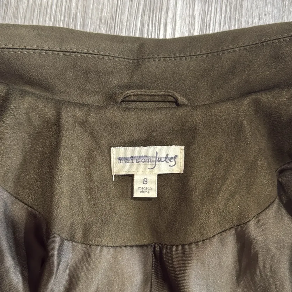 Maison Jules Faux suede Green Trench Coat - Image 10