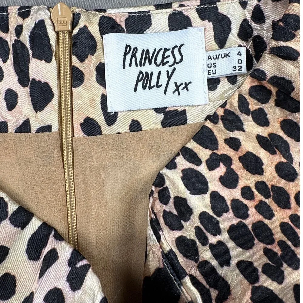 Princess Polly - Jemima Grace Leopard Print Mini Skirt in Brown & Black - Image 2