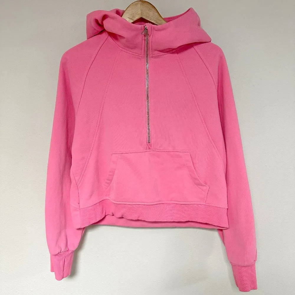 None Half Zip Cropped Hoodie - Image 4