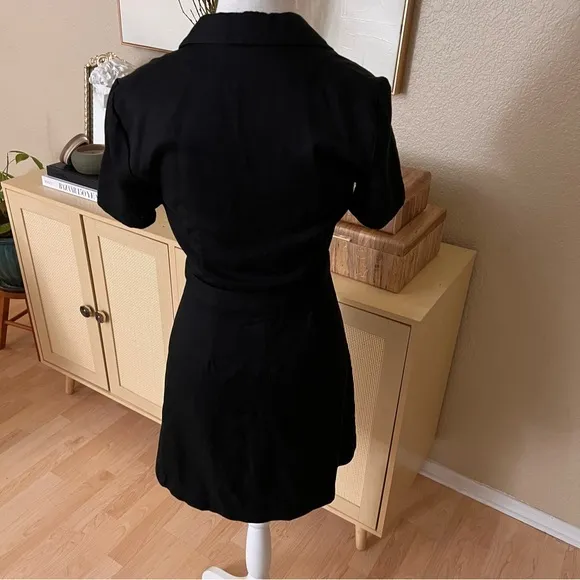 VETTA The‎ Notch Collar Two Piece Dress Convertible Black Dress Size 0 - Image 8