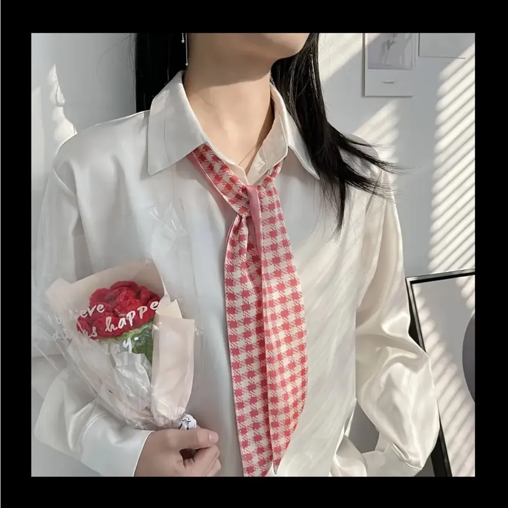 3 Pink Patterned Twilly Purse Scarves Set - Image 8