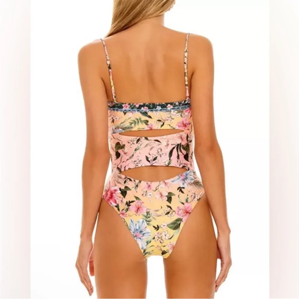 Agua Bendita Carrie One Piece Floral Swimsuit Sz S - Image 2