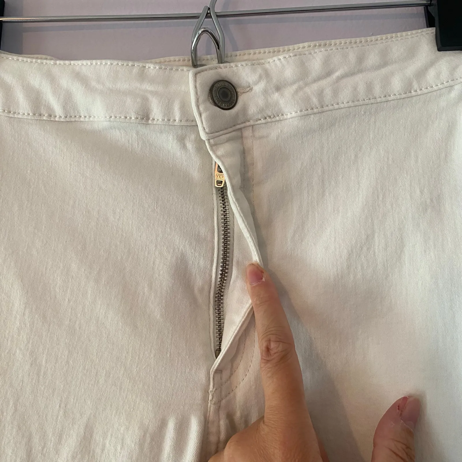 We The Free Just Float On White Super Flare Jeans Boho Indie Fray Women size 28 - Image 5