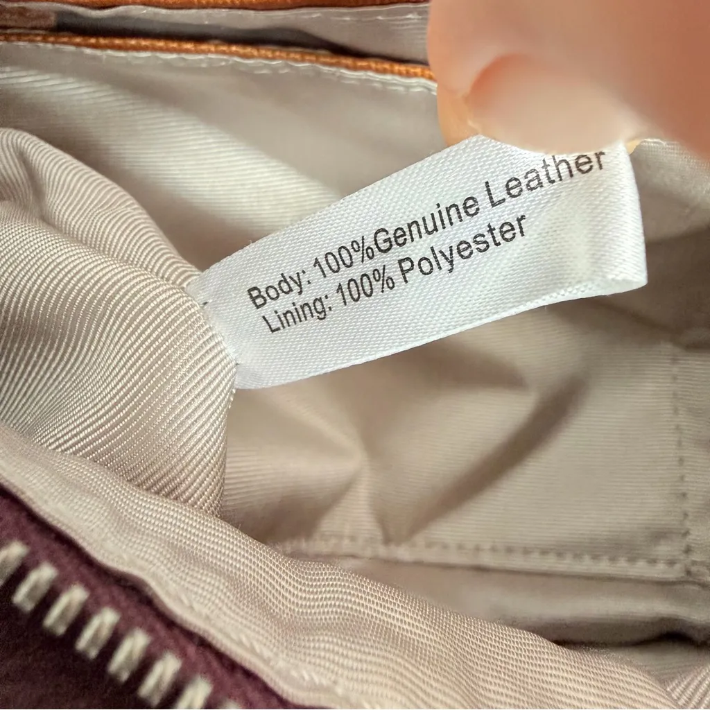 Hobo River Backpack Purse Leather Boho Bohemian Travel Wine Plum Graphite Silver - Image 14