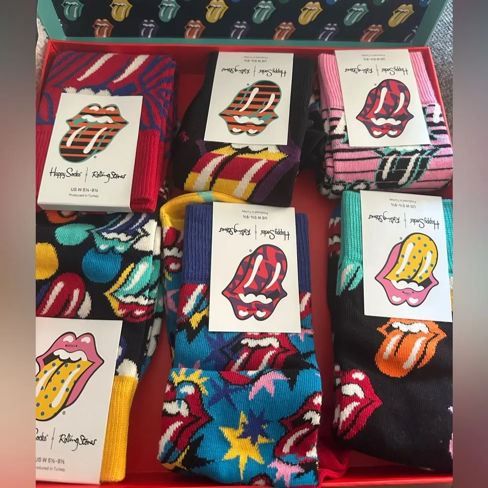 Happy Socks x Rolling Stones Combed Cotton Socks 6 pack gift set - Image 5