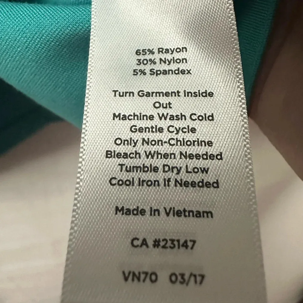 Talbots Teal Flare Sleeve Ballerina Neckline Top Size 1X Petite NWT - Image 4