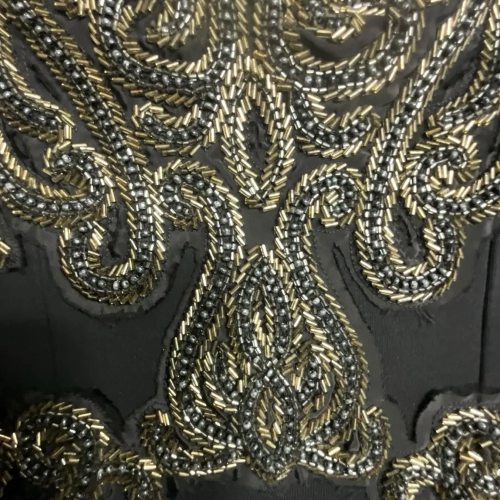 Free People Delhi Bodycon Black Beaded Strapless Dress - Image 8