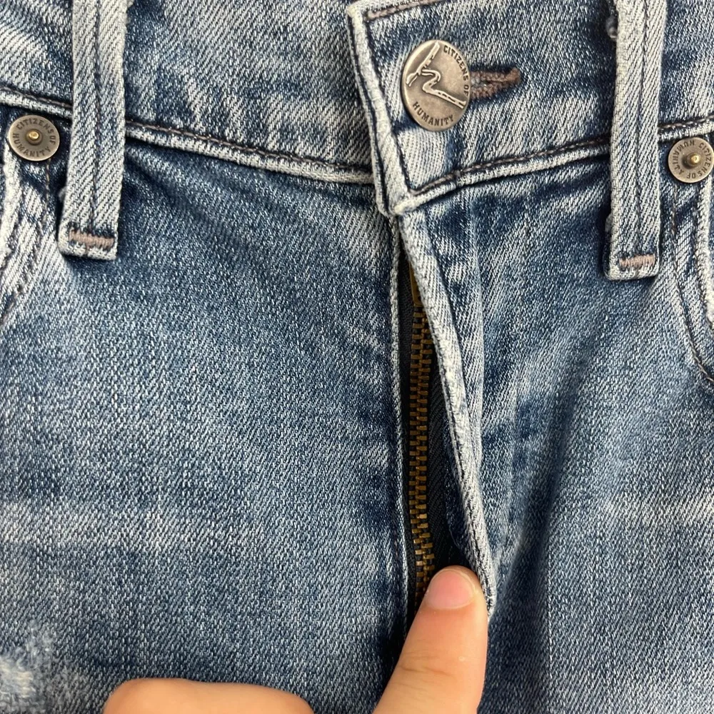 Citizens of Humanity Distressed Rocket Crop High Rise Skinny Jean Size 25 - Image 8