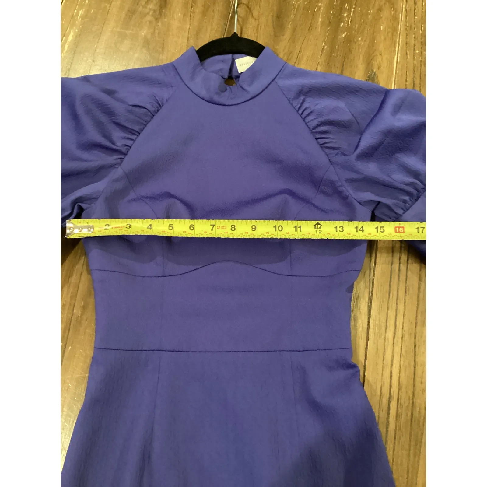Revolve Rebecca Vallance Winslow short puff sleeve cut out back blue Midi Dress Size XS - Image 11