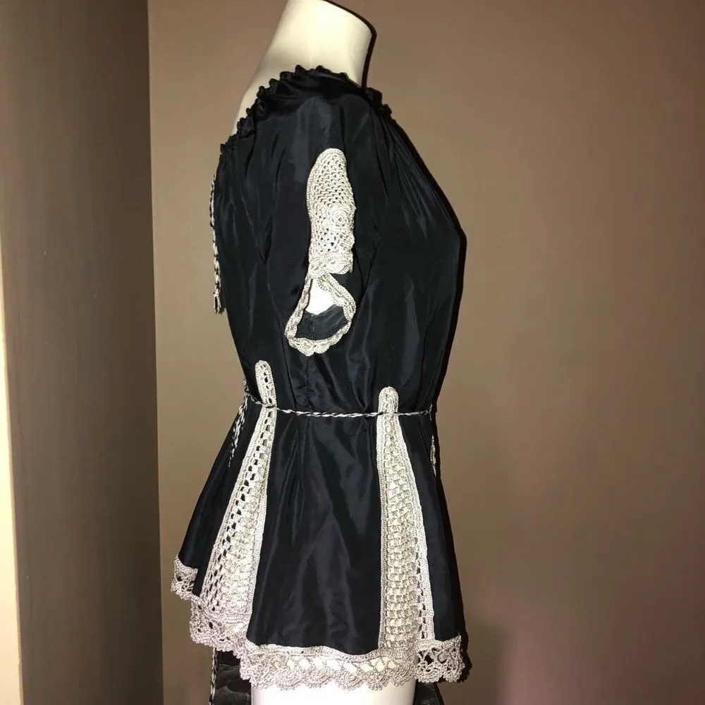 BCBGMAXAZRIA Pheasant Blouse 100% silk - Image 2