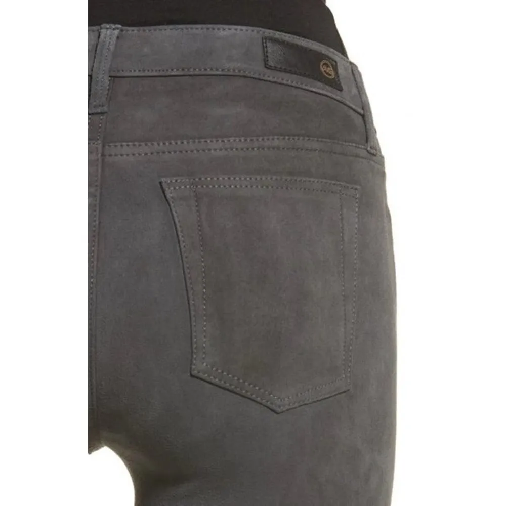 AG Adriano Goldschmied The Legging Super Skinny Lamb Leather Suede Pants 24 NEW - Image 6