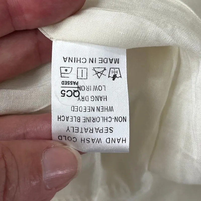 Sadie & Sage Polka Dot Milkmaid Maxi Dress Sz S Boho Cottagecore Ruffle Prairie Orange - Image 9