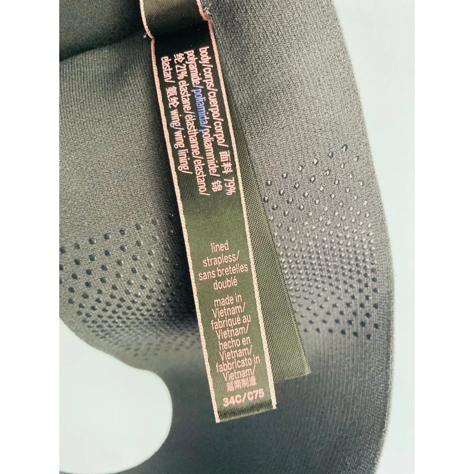 Victoria's Secret Strapless Bra 34C Gray Pull On NWOT - Image 6