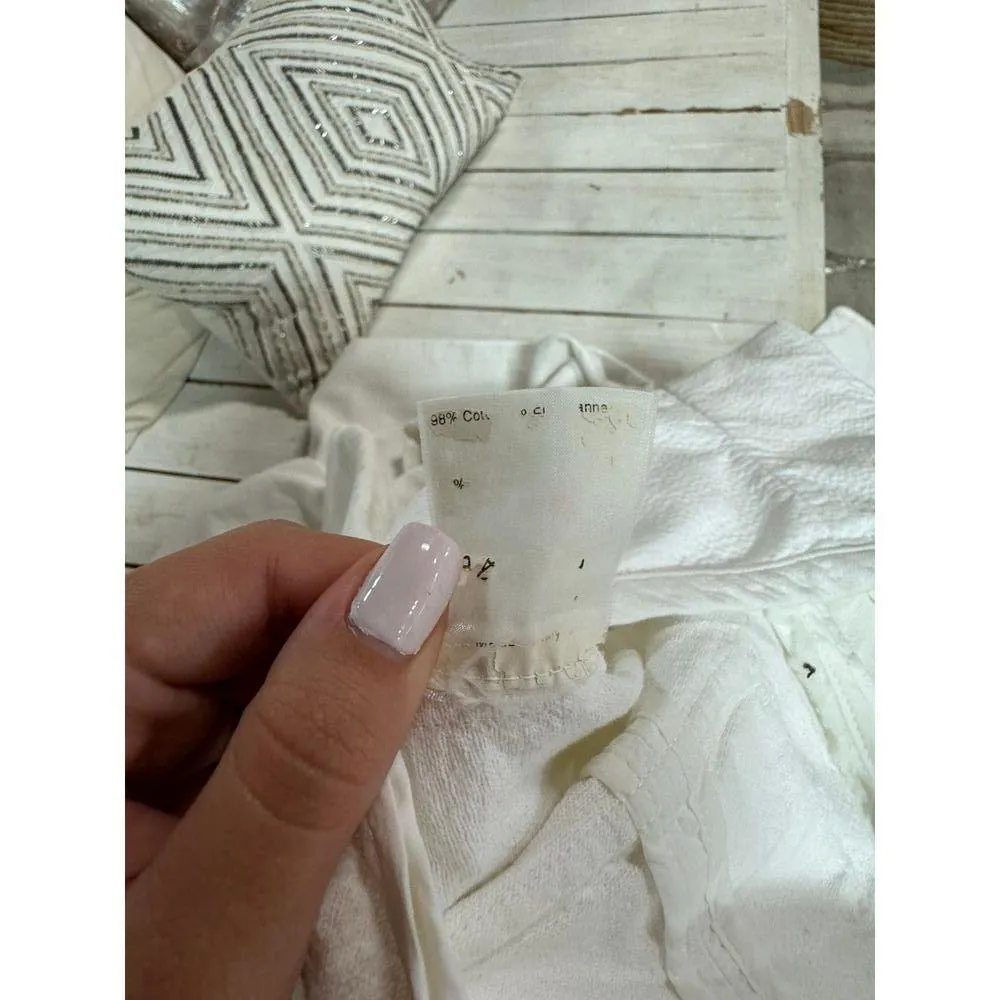 Piazza Sempione Long Sleeve Crop Jacket & Flare Pants Set White Women's 44 / M - Image 6