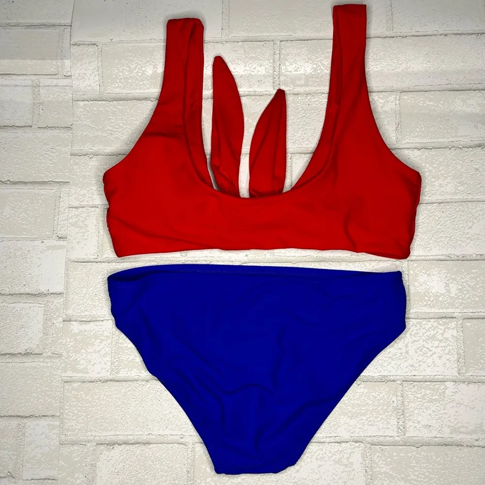 Red and Blue Bikini - Image 2