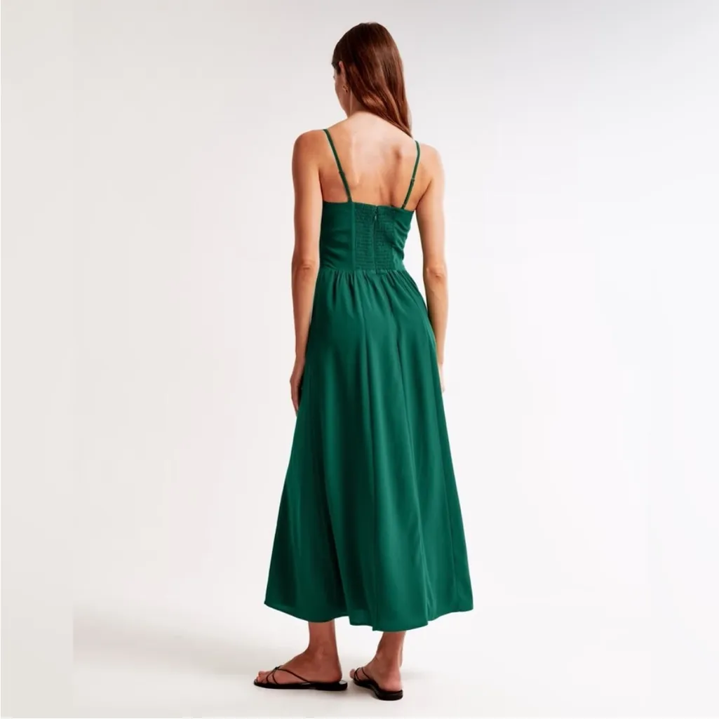 Abercrombie & Fitch The A&F Emerson Crepe Midi Dress - Image 4
