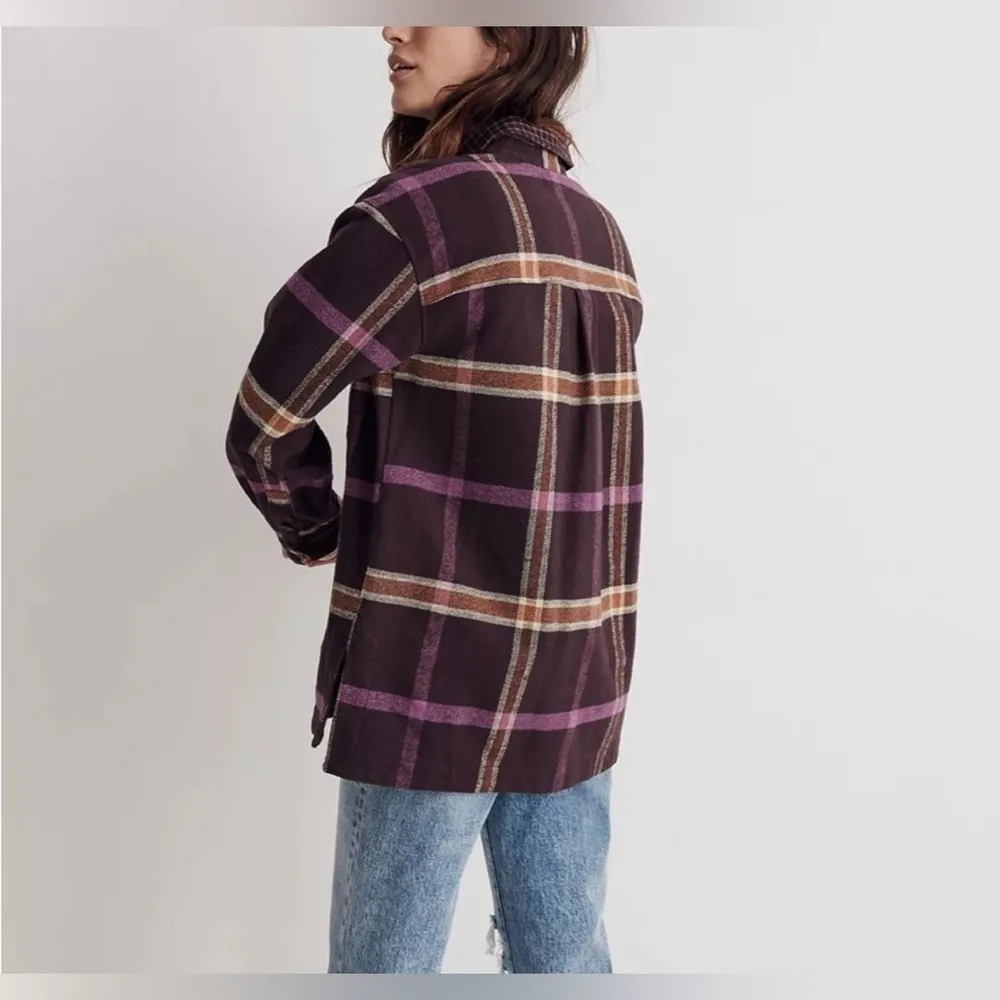 Madewell Plus Belrose -Tilda Shirt Jacket - Heavyweight Flannel Twill SIZE L - Image 3