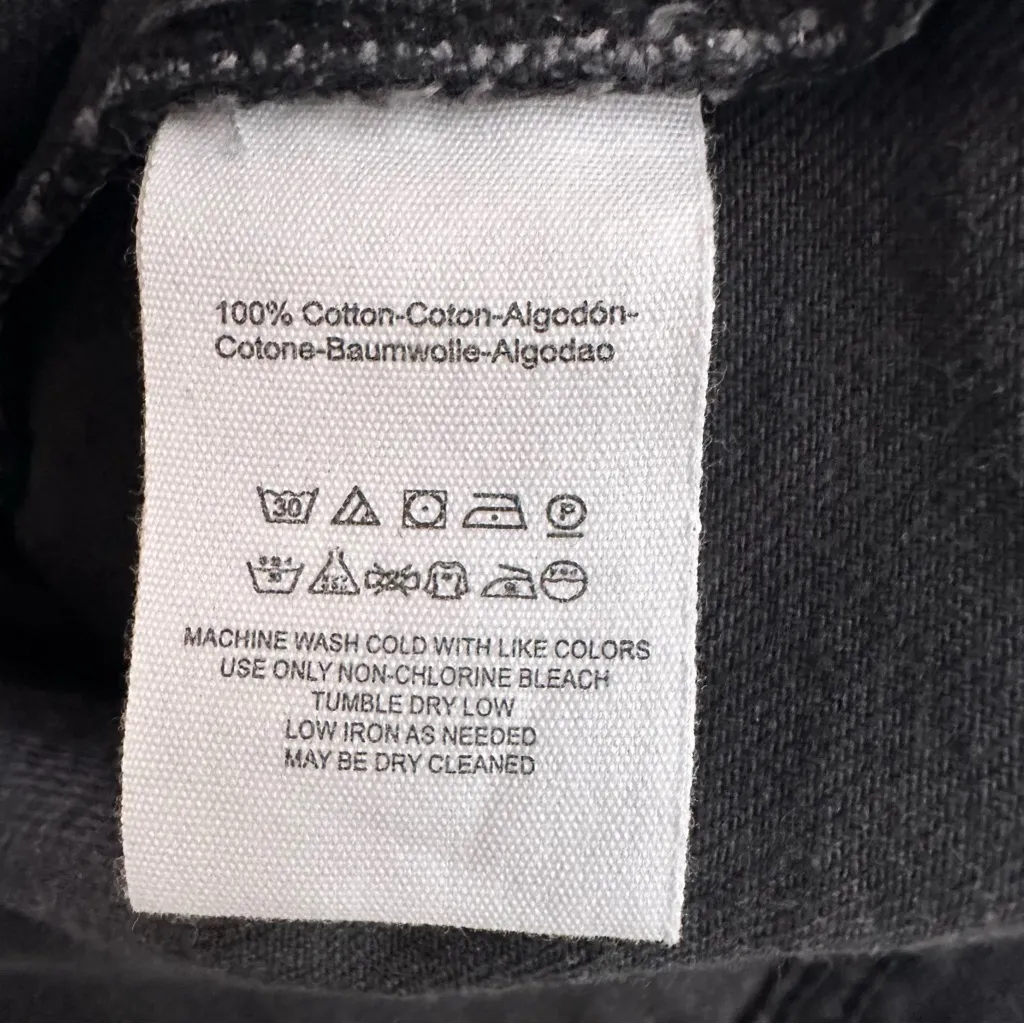 Free People Rumors Washed Black Denim Jacket Size XS - Image 6