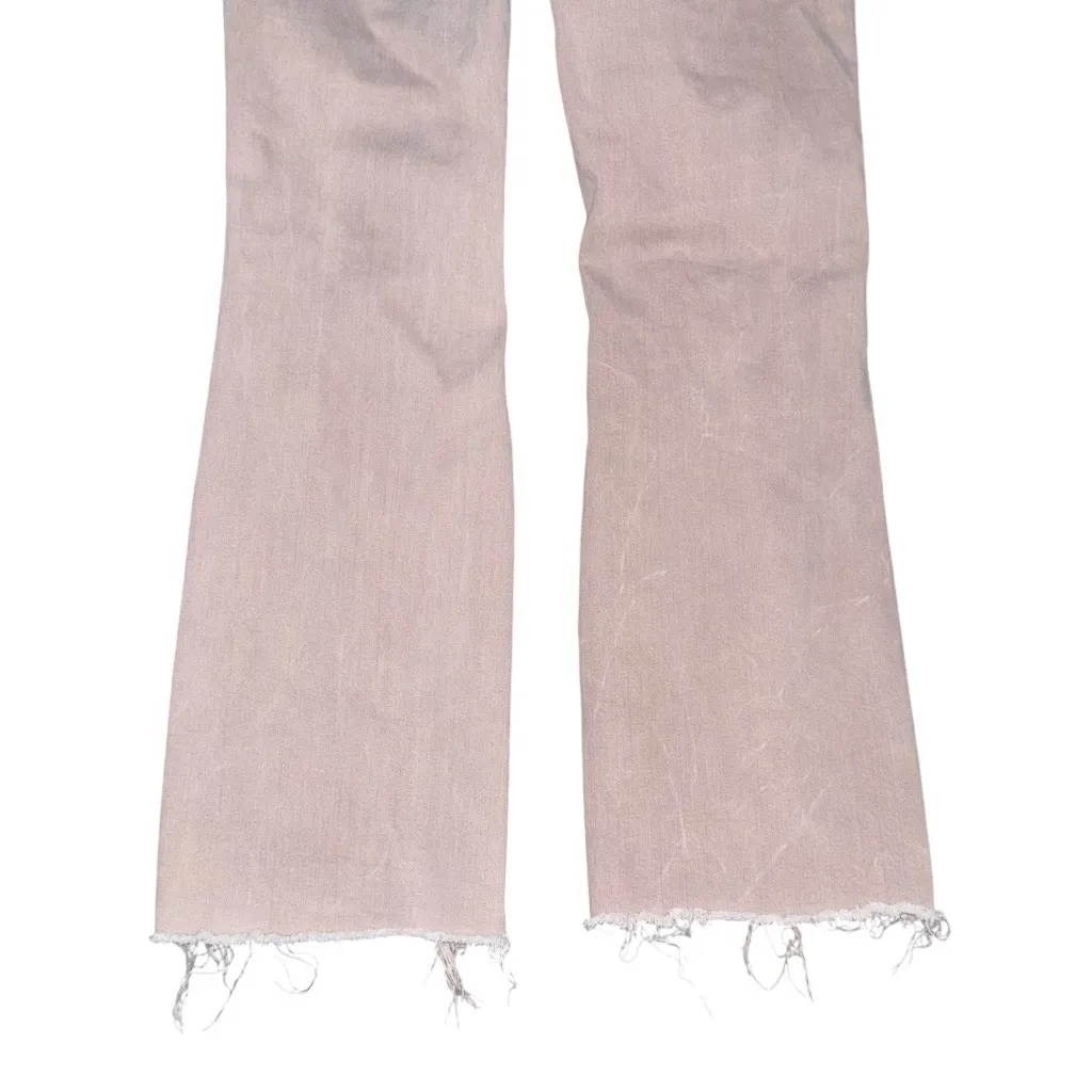 RISEN High Rise Tummy Control Button Fly Ankle Straight Jeans Mauve Size 9 / 29 Pink - Image 7