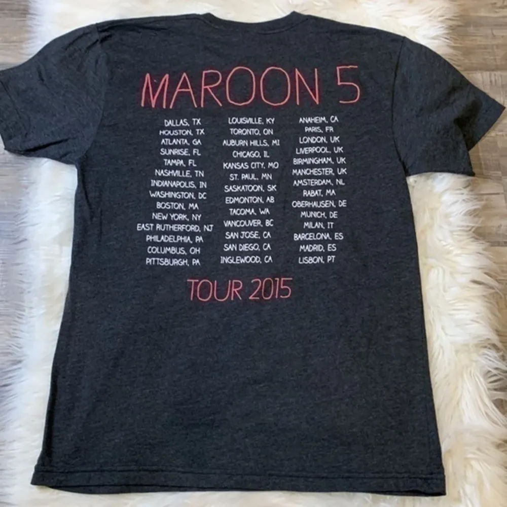Maroon 5 concert tour t-shirt 2015 unisex M - Image 6