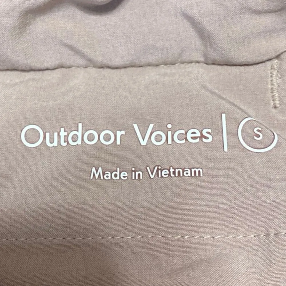 Outdoor Voices Women's Beige Taupe Pull On Crop Tapered Trousers Pants Size S - Image 4