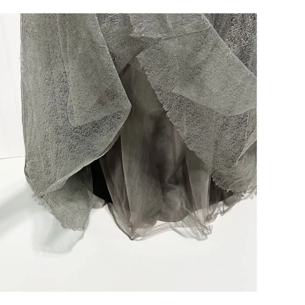 WHITE by Vera Wang Halter Neck Gown‎ Prom Bridesmaid Dress Charcoal Gray Size 4 Gray - Image 3